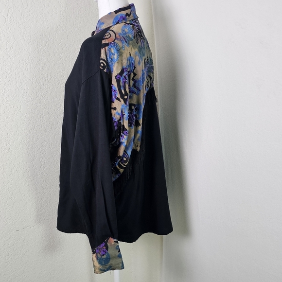 VTG Sebatu Shirt One Size Fringe,Beaded,Art To Wear,Western - Picture 9 of 14